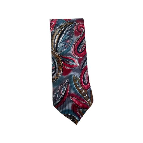 Vintage Oscar de la Renta NWT Silk Necktie Paisley Print - Picture 1 of 5